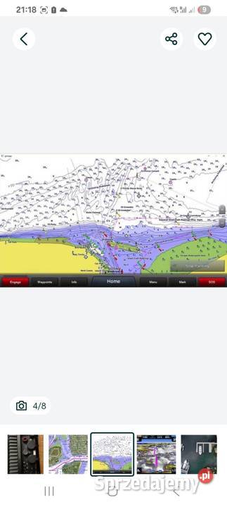 Ploter map nawigacja morska garmin gpsmap 721xs Kamień Pomorski