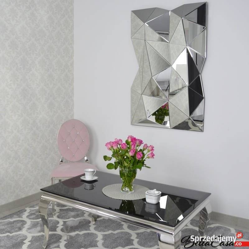 Nowoczesne lustro glamour dekoracyjne wiszące do