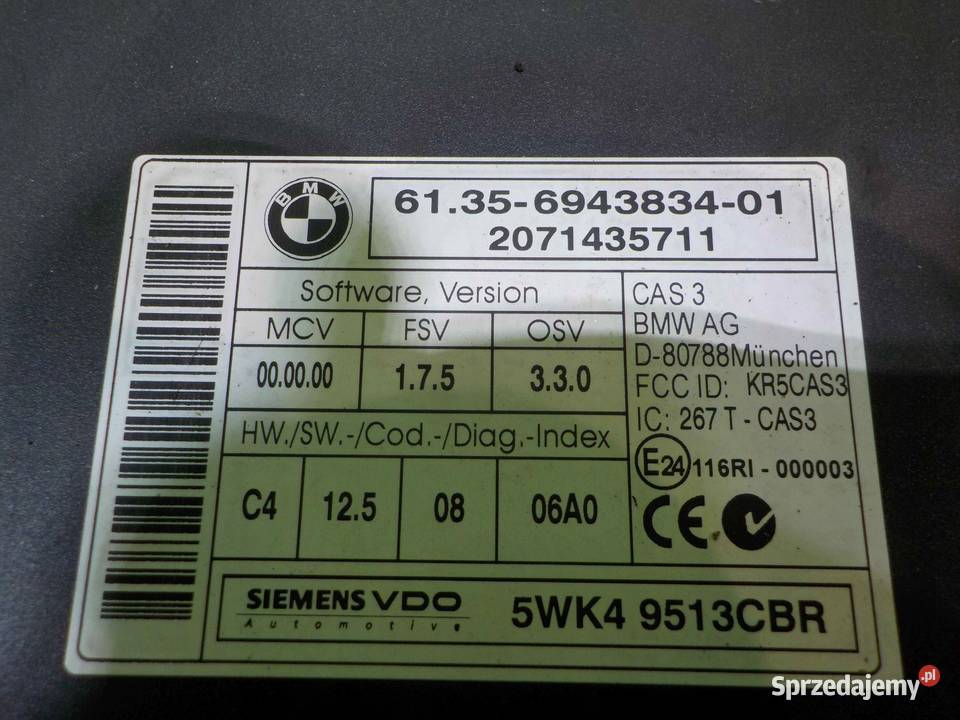 BMW 1 E87 16 B 07r modul komfortu 6943834 Suków