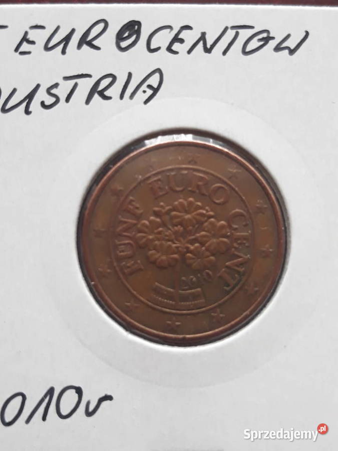 5 Eurocentów Austria 2010 r Konin