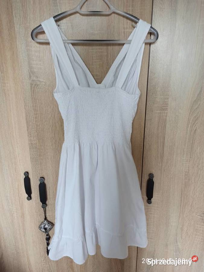 Biała letnia któtka sukienka na ramiączkach Spódnice i sukienki Radzyń Podlaski