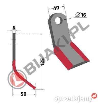 Nóż Y PRO02 do kosiarek bijakowych Procomas Rolnictwo sprzedam