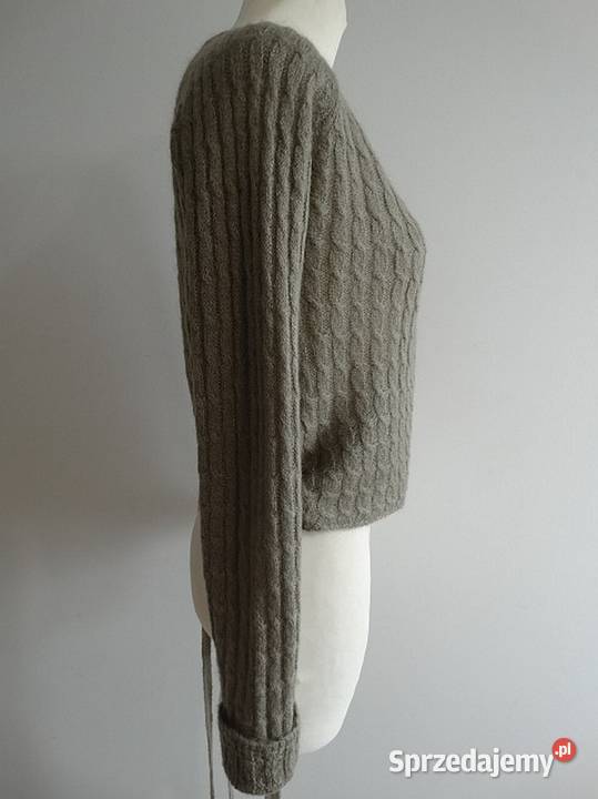 Sweter Zara Wełniany Moherowy Kopertowy Wiązany Łomża sprzedam
