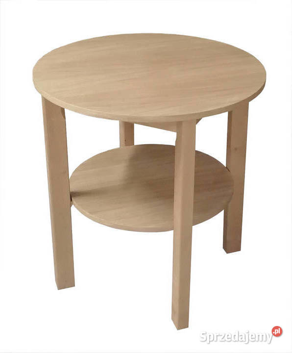 STÓŁ OKRĄGŁY PÓŁKA FI 70 ŁAWA BIAŁY STOLIK RÓŻNE Stoły, krzesła, biurka warmińsko-mazurskie Tołkiny