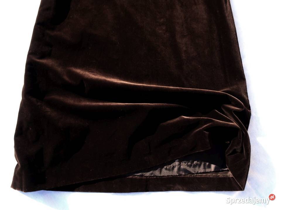 Aksamitna elegancka spódnica brązowa Coquette Nowy Sącz