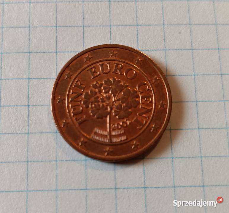 5 CENTÓW 5 ERO CENTÓW 2002 AUSTRIA lubelskie Piszczac sprzedam