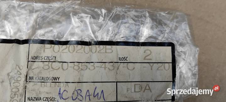 3C0853437C Y20 Zaślepka blenda AIRBAG szary osobowe Rożnów