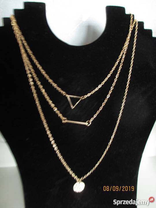 potrójny łańcuszek sztuczbiżuteria Warszawa
