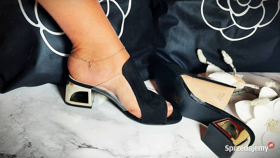 klapki damskie czarne styl włoski Warszawa
