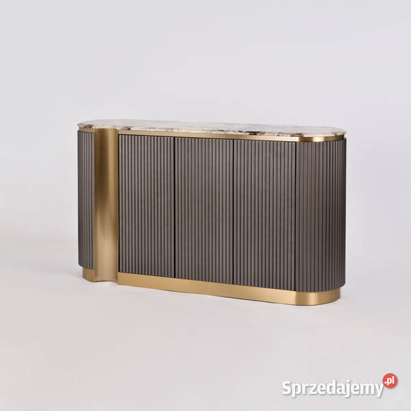 Komoda złota Nutris Glamour Premium 158x40x88 Komody Meble Golkowice
