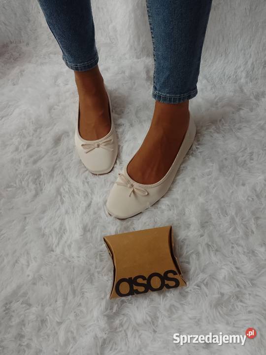 41 ASOS Design Kremowe baleriny z kokardką z Balerinki małopolskie Kraków sprzedam