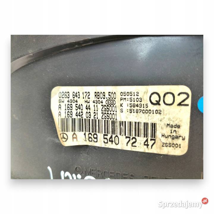 LICZNIK ZEGARY A1695407247 Mercedes W245 17 B Chełm