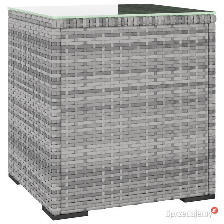 Stolik boczny szary 40x37x405 rattan PEhartowane Stoły mazowieckie Warszawa
