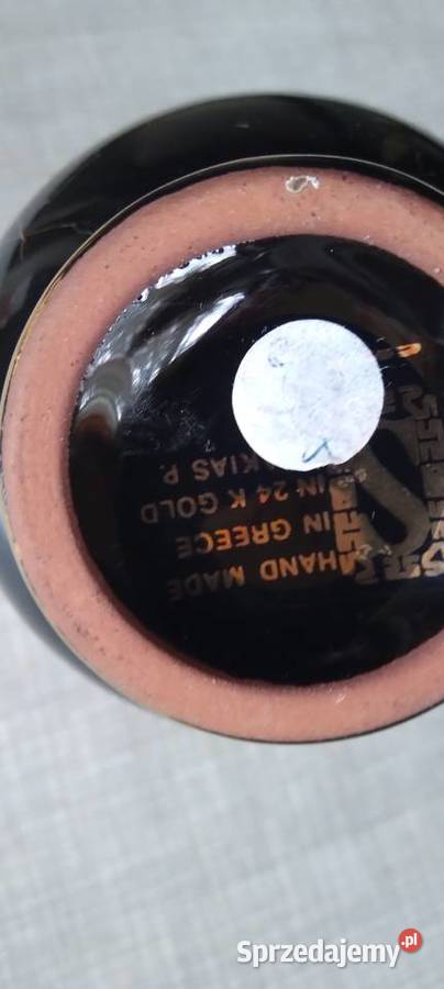 Ręcznie zdobiony wazon Grecja 24karatowe złoto Koło