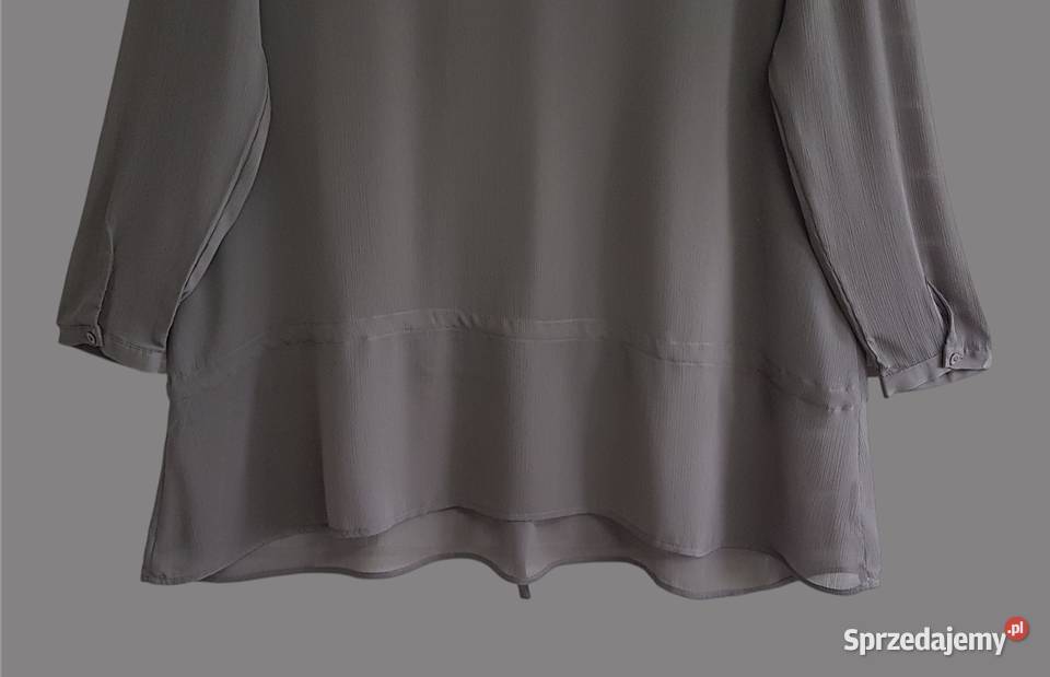 Damska elegancka bluzka szara długim rękawem Moda i Styl Chrzanów