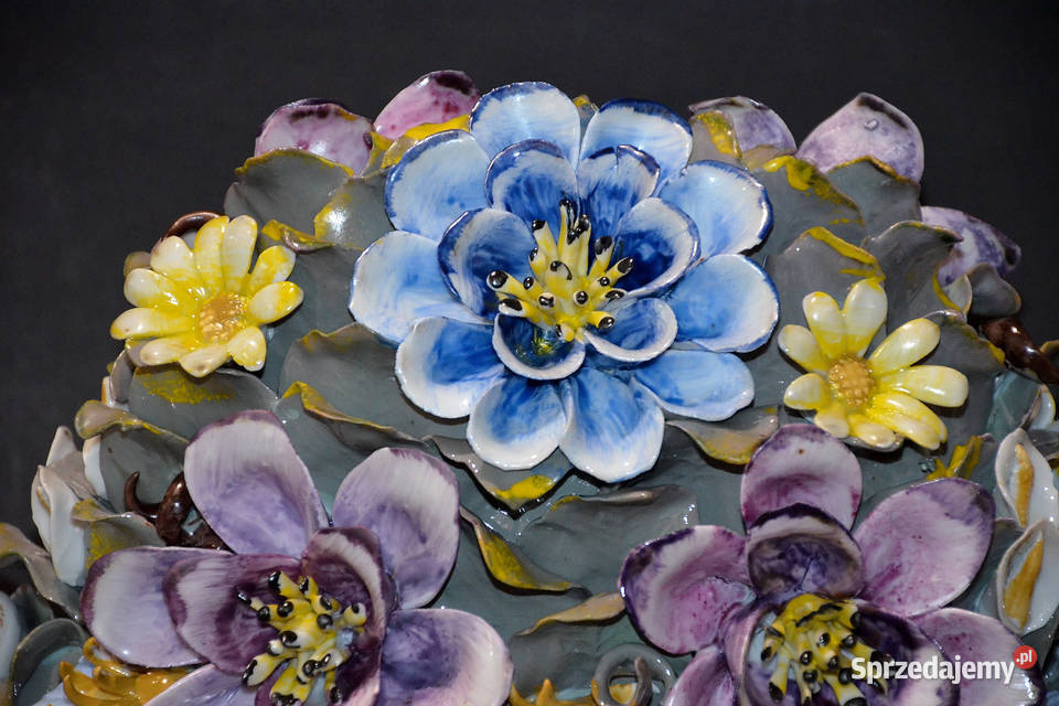 Porcelana ROCERAM aranżacja kwiatowa VIS duża Porcelana i szkło