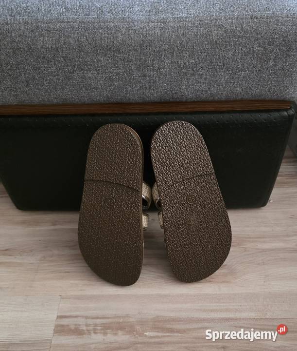 Ztote Plecione Klapki w Stylu Gladiatorek 38 skóra ekologiczna dolnośląskie Głogów