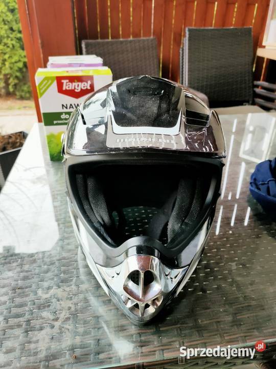 KASK CROSS ENDURO ATV QUAD CAN SZARY Kaski Śmigiel