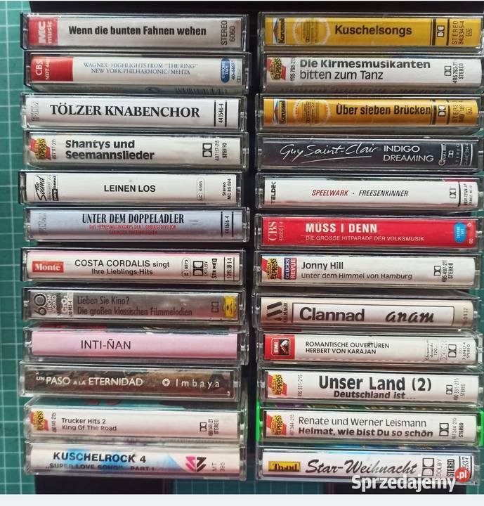 Sprzedam komplet 24 używanych kaset śląskie Cieszyn sprzedam