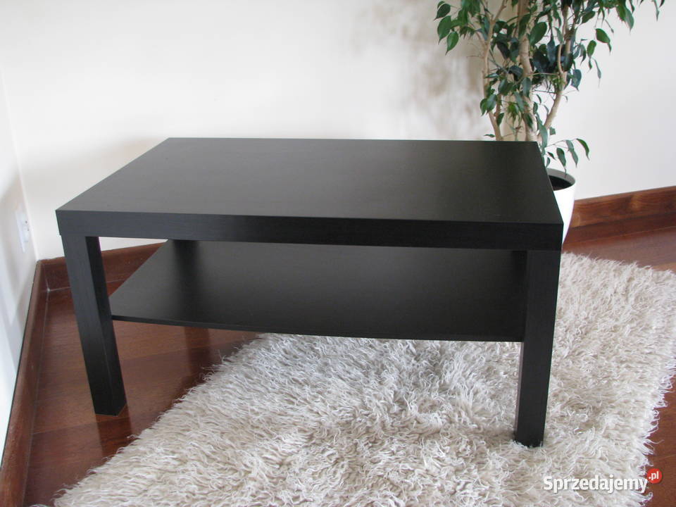 Stolik kawowy Ikea Lack szafka RTV czarny brąz Brzegi