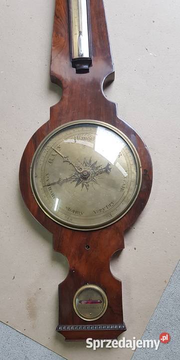 Barometr rtęciowy biedermeier orzech 1860 antyk Orneta sprzedam