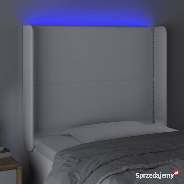 Zagłówek do łóżka z LED biały 103x16x118128 mazowieckie