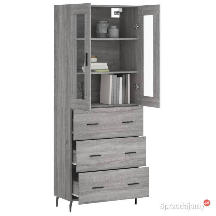 Witrynka szary dąb sonoma 695x34x180 materiał Dom i Ogród Warszawa sprzedam