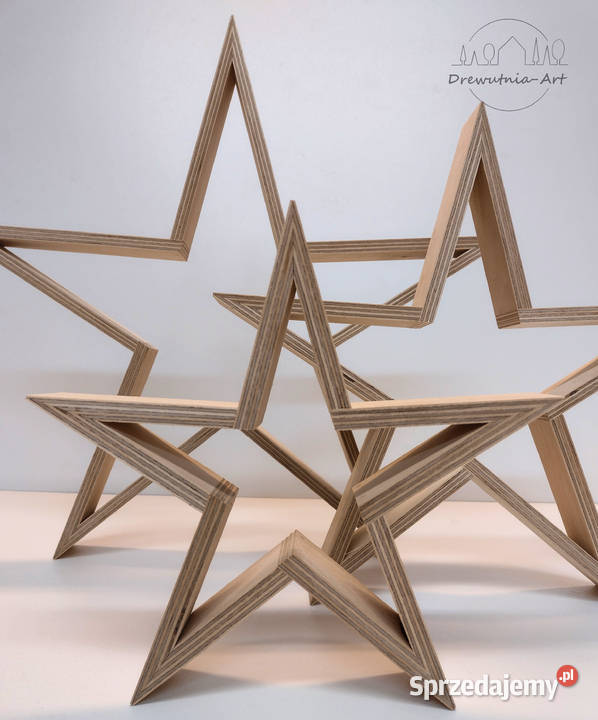 Gwiazda drewniana baza do ozdabiania kpl 3 41 Kraków