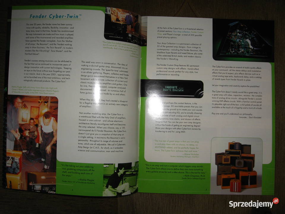 Fender Guitar Amplifiers Catalog katalog pomorskie Kępice sprzedam