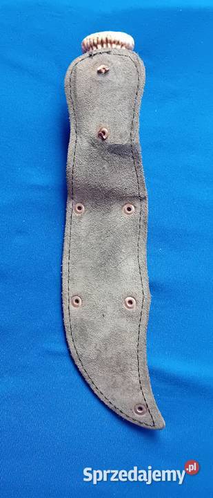 Nóż myśliwski finka rękojeść z imitacji rogu PRL Koźminek