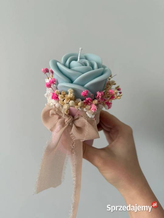 Candle flower box bukiet świece sojowe mini warmińsko-mazurskie