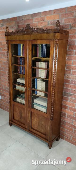 Piękna biblioteka witryna biedermeier antyk Antyki Łagów