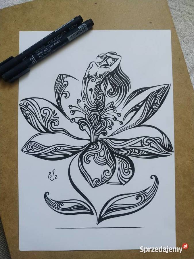 Rysunek z kwiatu 2 cienk blok t A4 250 gm2 Warszawa