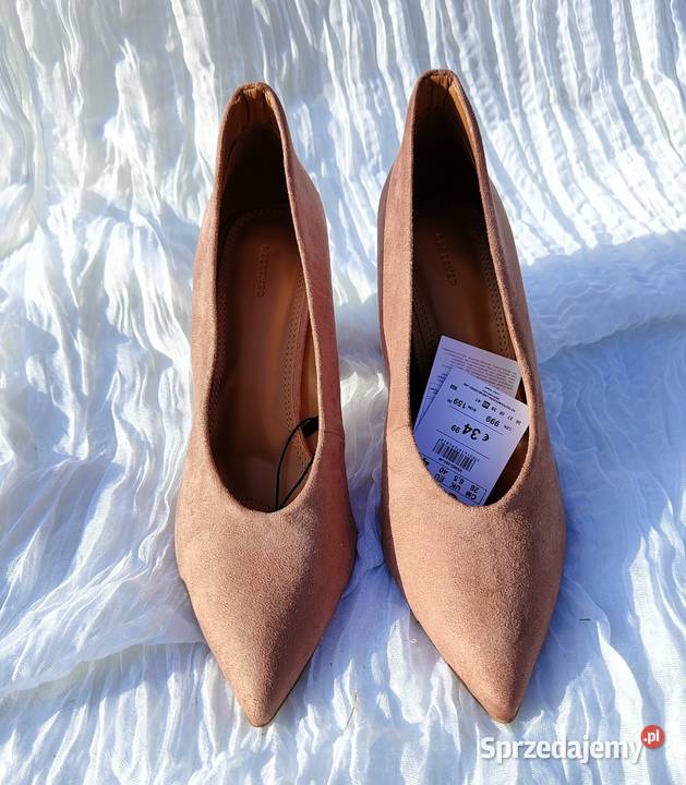 Wysokie buty Reserved 39 brudny róż słupek na Szczecin