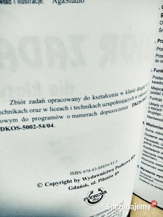 Matematyka Podkowa 2 zbiór zadań podstawowa Warszawa sprzedam