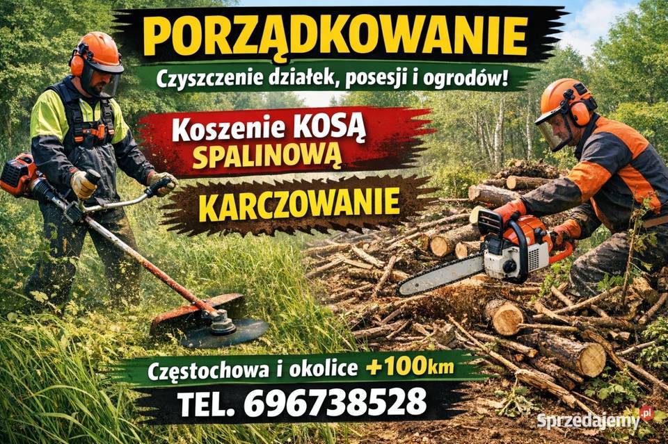 PORZĄDKOWANIE czyszczenie działek posesji Częstochowa ogród