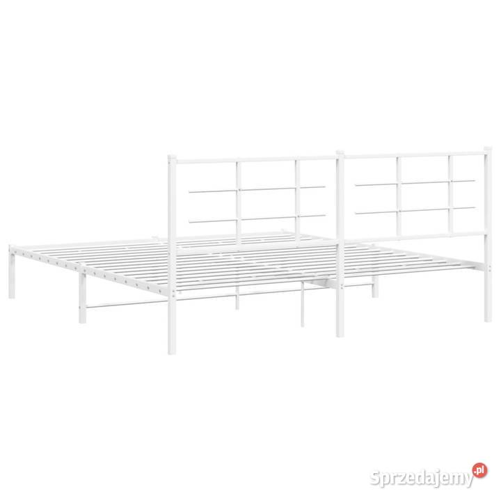 Metalowa rama łóżka z wezgłowiem biała 180x200 Warszawa