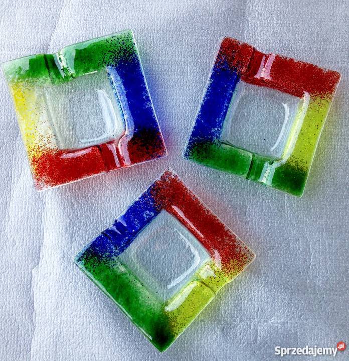 ŚWIECZNIK POPIELNICZKA szkło SZKLANA MURANO małopolskie