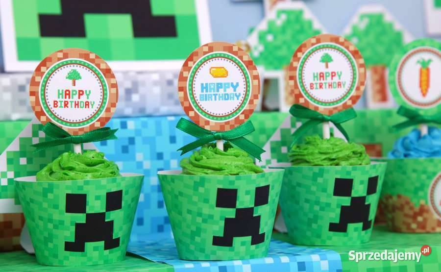 Minecraft szablony słodki stół urodziny Poznań