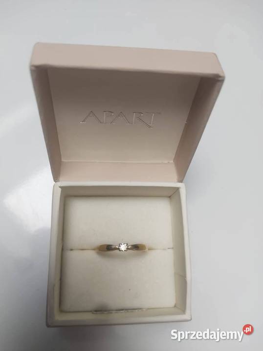 Yes złoty pierścionek 585 z dużym diamentem 010 złoto Pierścionki