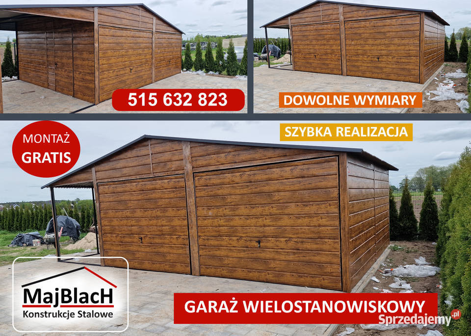 15 Wiata ZŁOTY DĄB Hala Garaż RAL Montaż 203zł/m2 Gryfice
