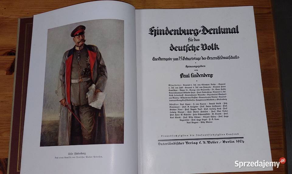Książka Hindenburg Pomnik Ludu Niemieckiego śląskie Rybnik