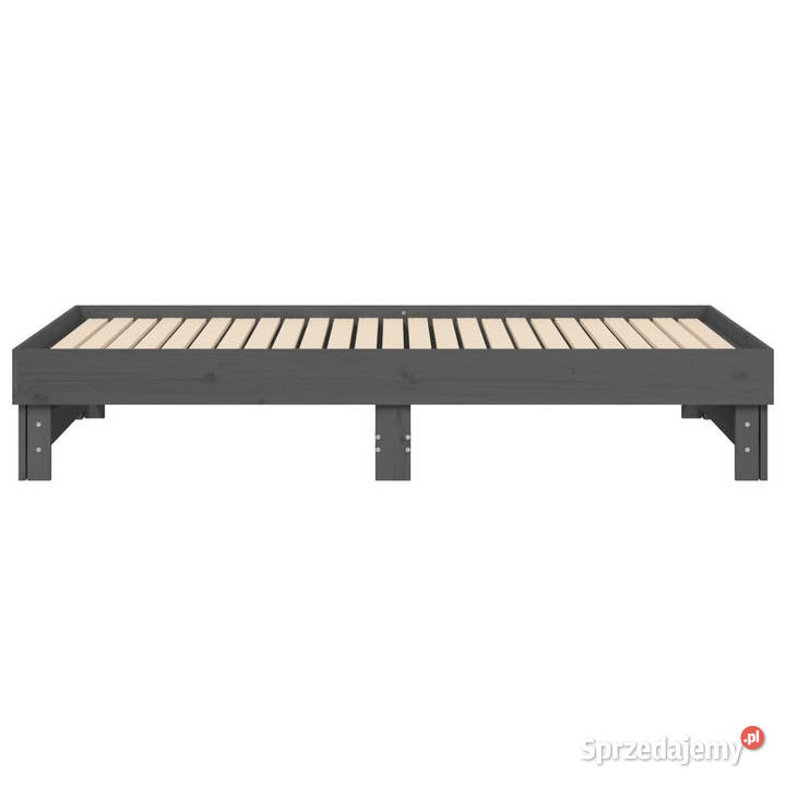 Łóżko rozsuwane szare 2x90x190 lite drewno mazowieckie