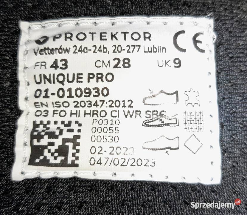 Protektor Unique PRO 01010Buty Trzewiki Czarne inna Obuwie Warszawa