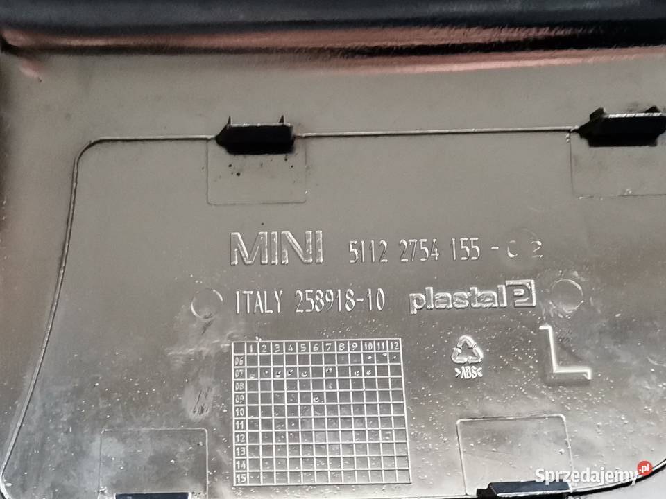 MINI R55 LEWY CHROM ZAŚLEPKA ZDERZAKA TYŁ 5112 Karoseria