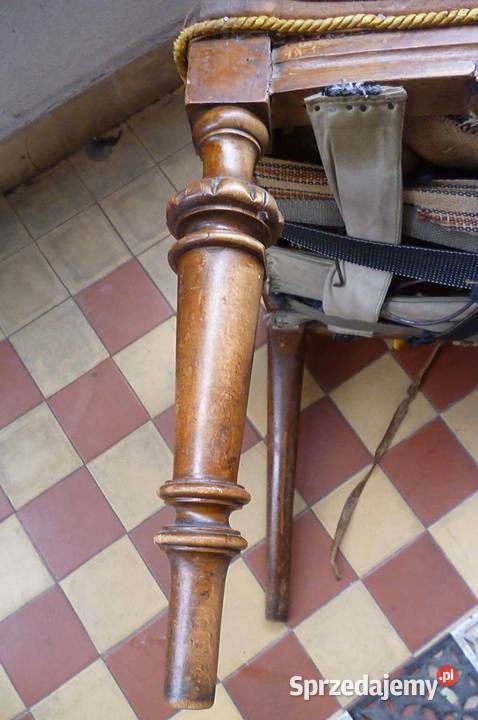 KRZESŁO STARE RZEŻBIONE Antyki małopolskie Kraków