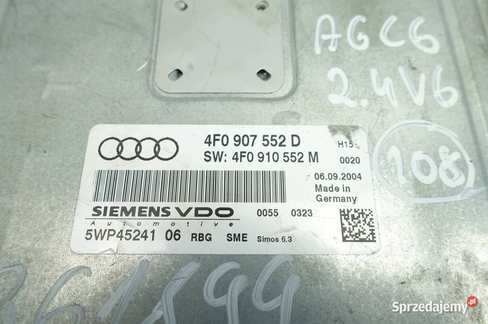 Audi A6 C6 24 V6 KOMPUTER SILNIKA sterownik lubelskie sprzedam