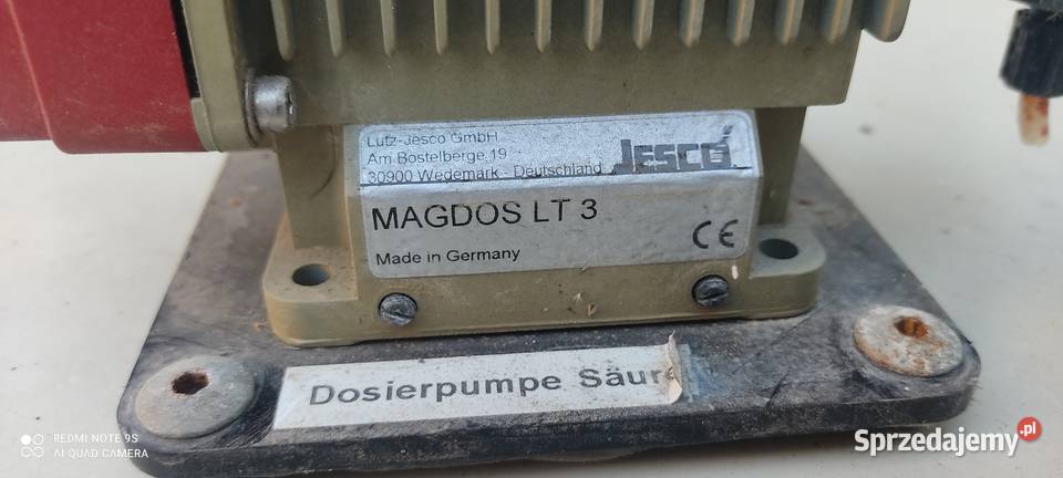 pompka dozująca Jesco Magdos LT3 Nowy Tomyśl