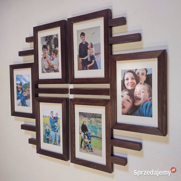 Drewniana Multirama Ramka na 6 zdjęć 15X21 Warszawa