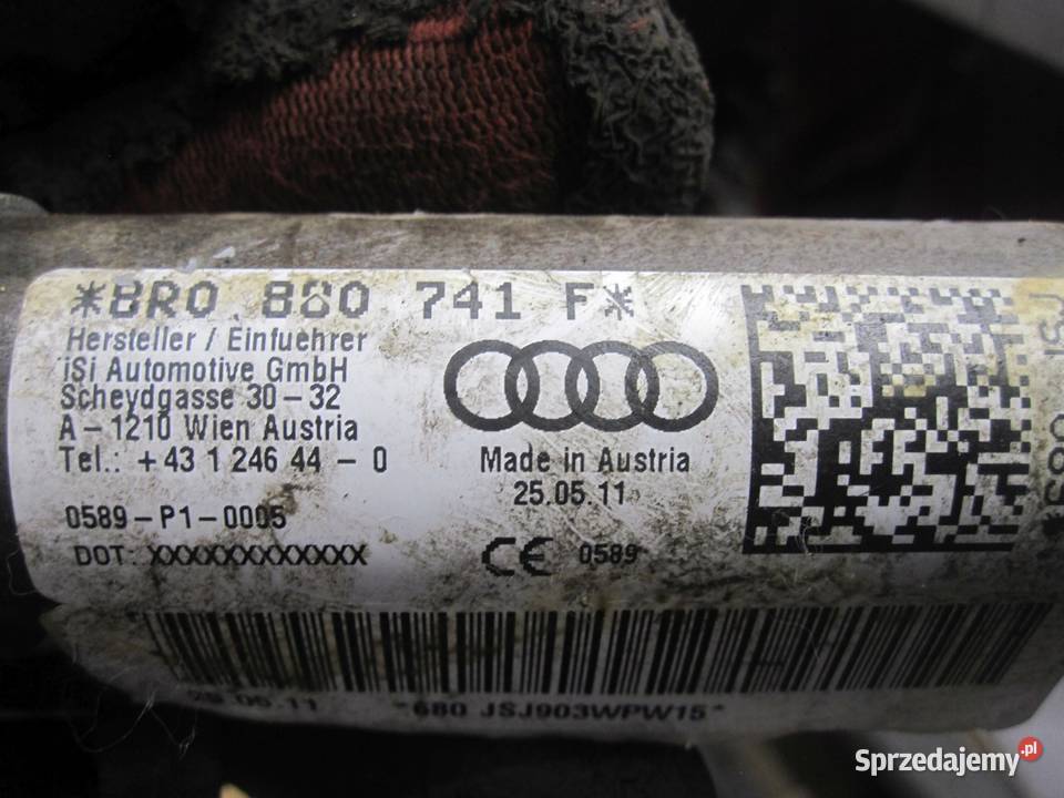 AUDI Q5 8R kurtyna lewa 8R0880741F świętokrzyskie